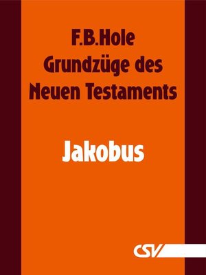 cover image of Grundzüge des Neuen Testaments--Jakobus